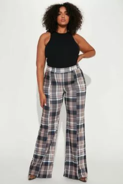 Fashion Nova Tall Victoria High Waisted Dress Pant Plaid - Taupe/combo -Fashion Nova Sales 01 06 23Studio3 MS A 14 09 03 5 P9683PLAIDTALL Taupecombo P 29676 PLUS ES
