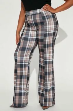 Fashion Nova Tall Victoria High Waisted Dress Pant Plaid - Taupe/combo -Fashion Nova Sales 01 06 23Studio3 MS A 14 09 12 5 P9683PLAIDTALL Taupecombo P 29683 PLUS ES
