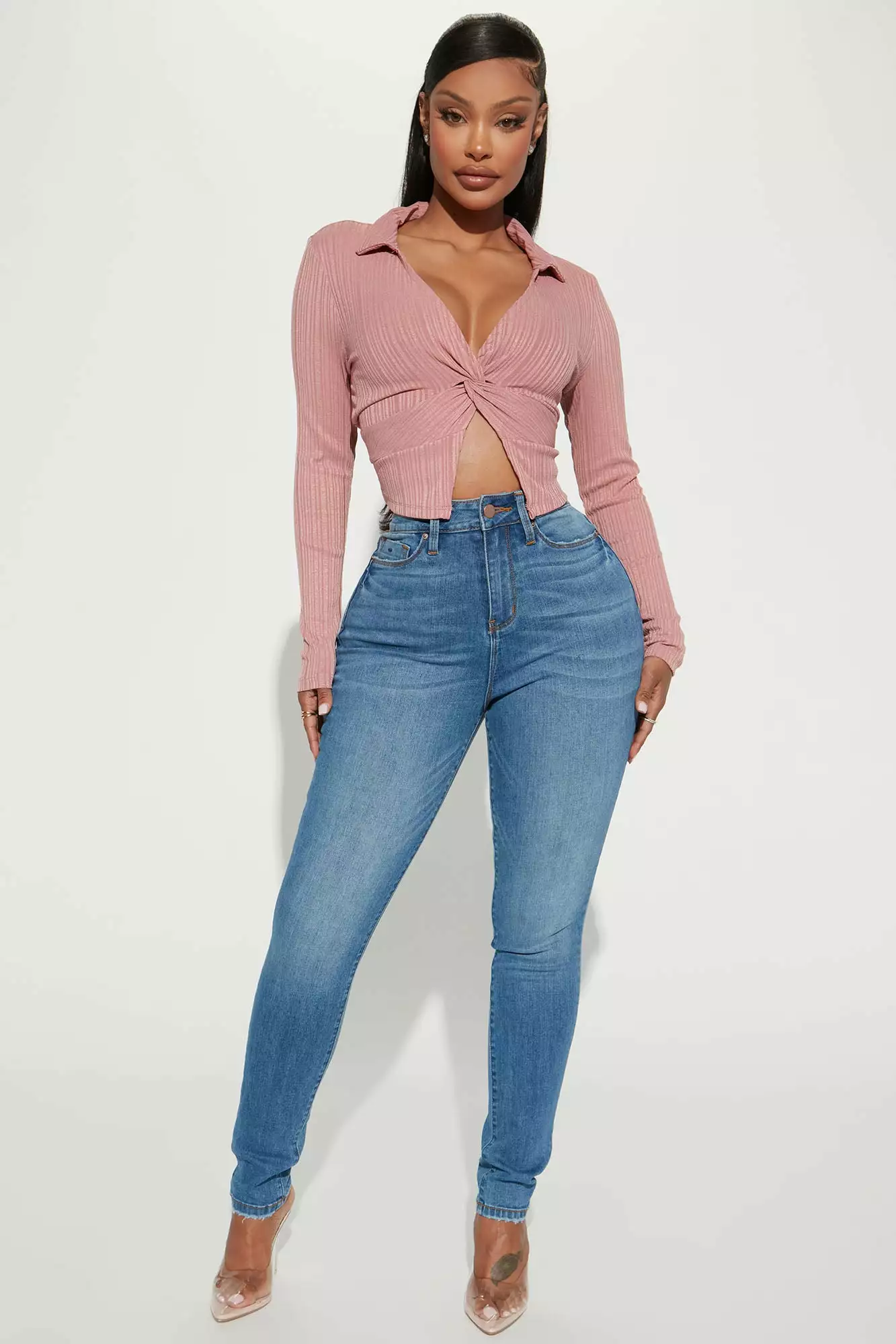 Fashion Nova Tifany Twist Front Top - Mauve 4 Fashion Nova Tifany Twist Front Top - Mauve - Image 2