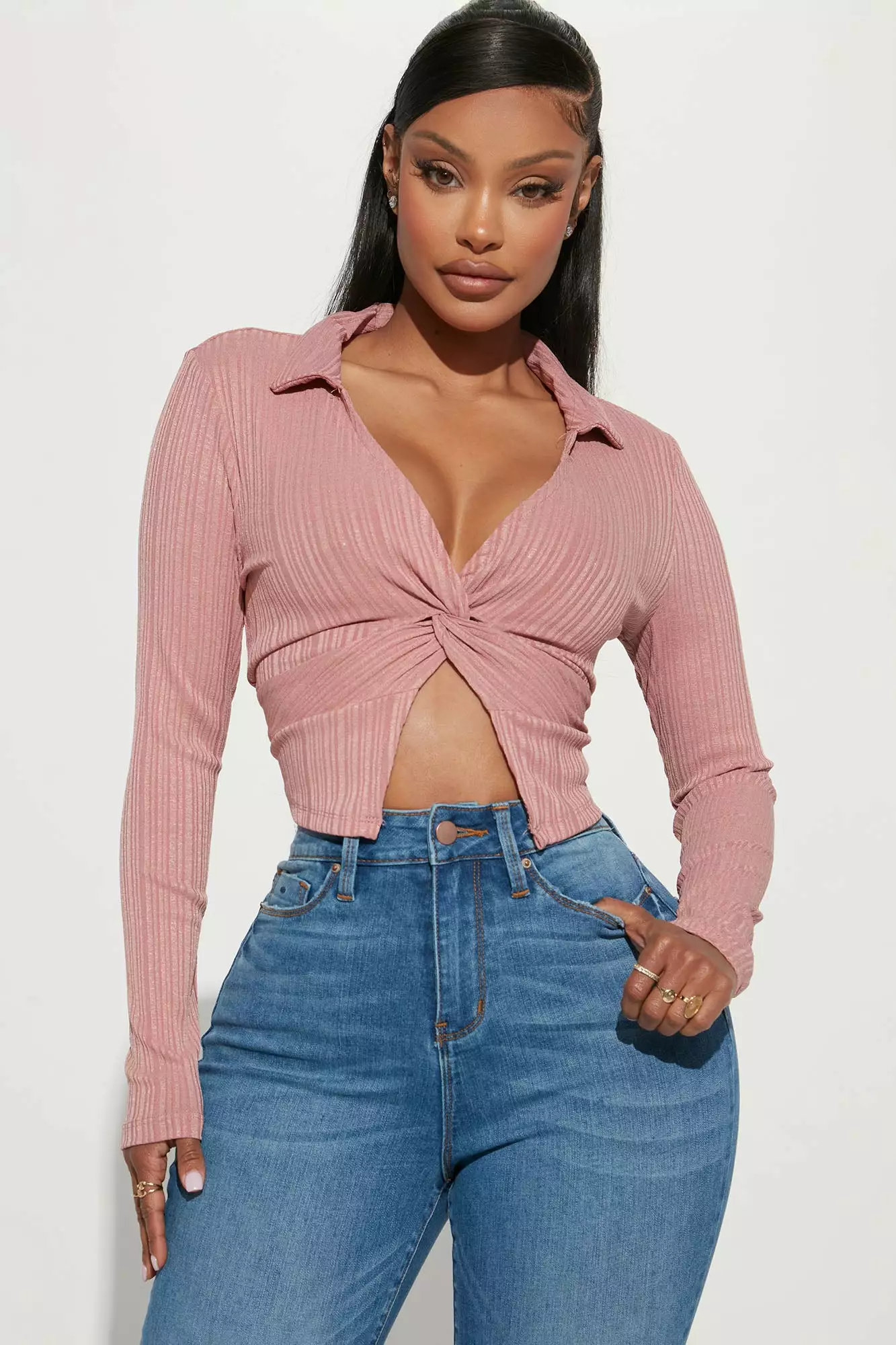 Fashion Nova Tifany Twist Front Top - Mauve 3 Fashion Nova Tifany Twist Front Top - Mauve