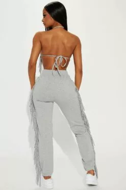 Fashion Nova Fringe Moment Jogger Set - Heather Grey -Fashion Nova Sales 01 18 23Studio1 KF SS 13 51 06 29 FB015SET HeatherGrey 0514 ES