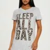 Fashion Nova Sleeping All Day PJ Sleep Shirt - Grey -Fashion Nova Sales 01 19 23Studio4 KJ AC 13 12 46 15 WT21730751SA Grey 3655 SG