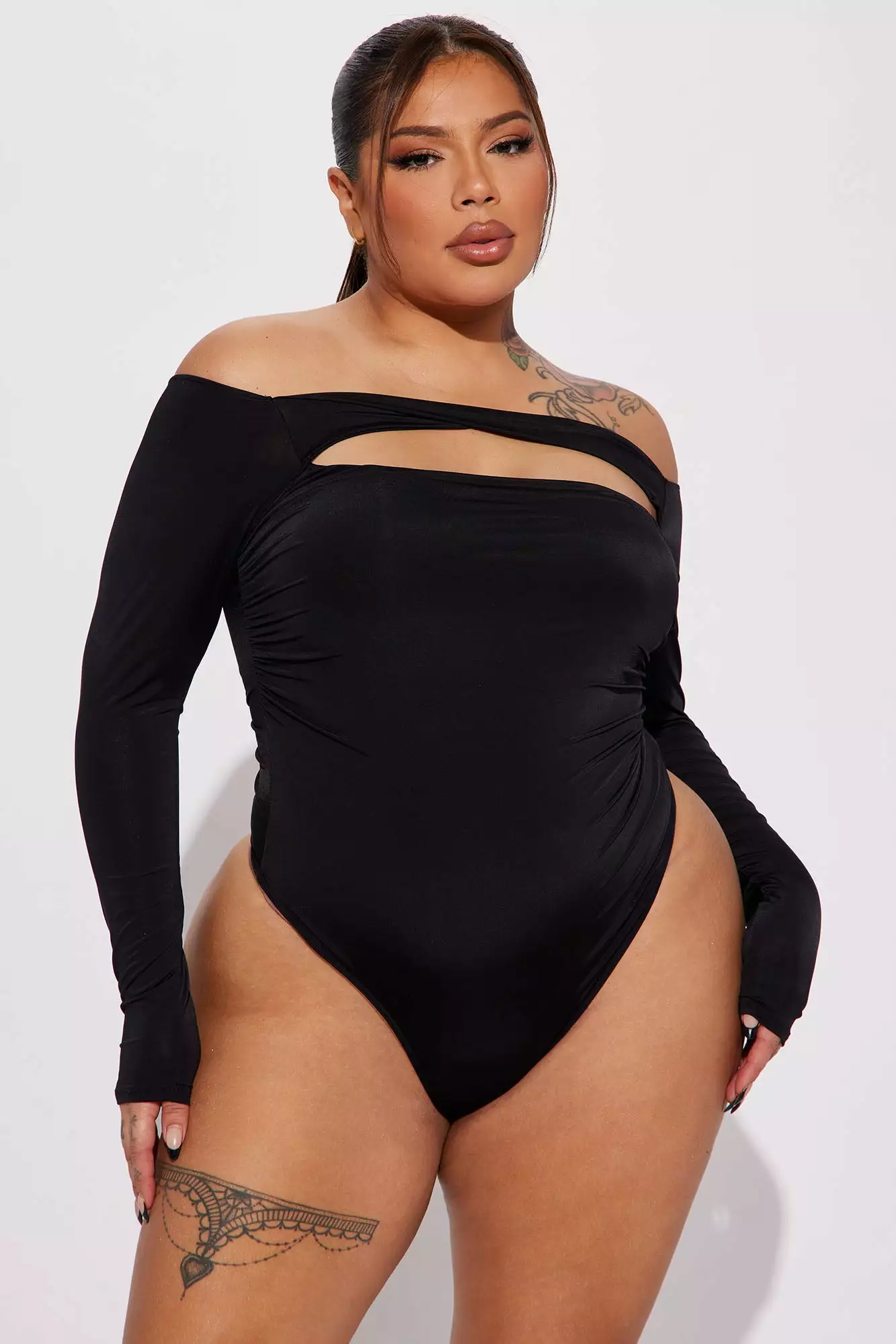 Fashion Nova One Of A Kind Off Shoulder Bodysuit - Black - Image 5