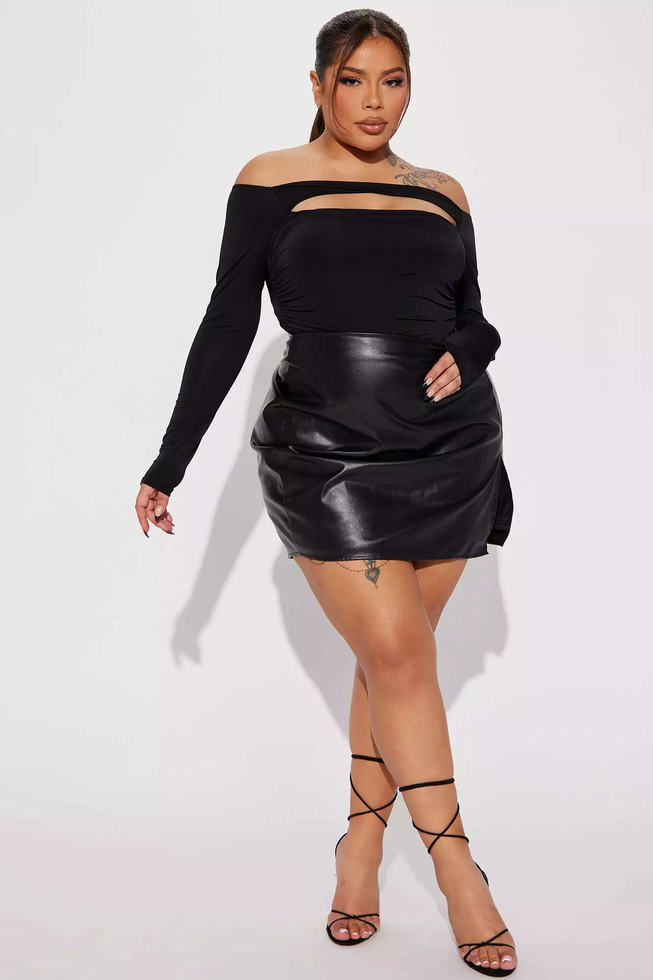 Fashion Nova One Of A Kind Off Shoulder Bodysuit - Black - Image 7