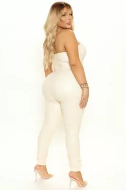 Fashion Nova Buenos Aires PU Jumpsuit - Nude -Fashion Nova Sales 01 25 22Studio2 KJ AC10 35 25 9 NS7053N Nude P 5149 PLUS PB