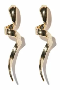 Fashion Nova Serpent Twist Earrings - Gold -Fashion Nova Sales 01 25 23Studio7 RT 13 14 40 79 KCE879011 Gold 0055 ES
