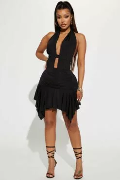 Fashion Nova Kora Mini Dress - Black