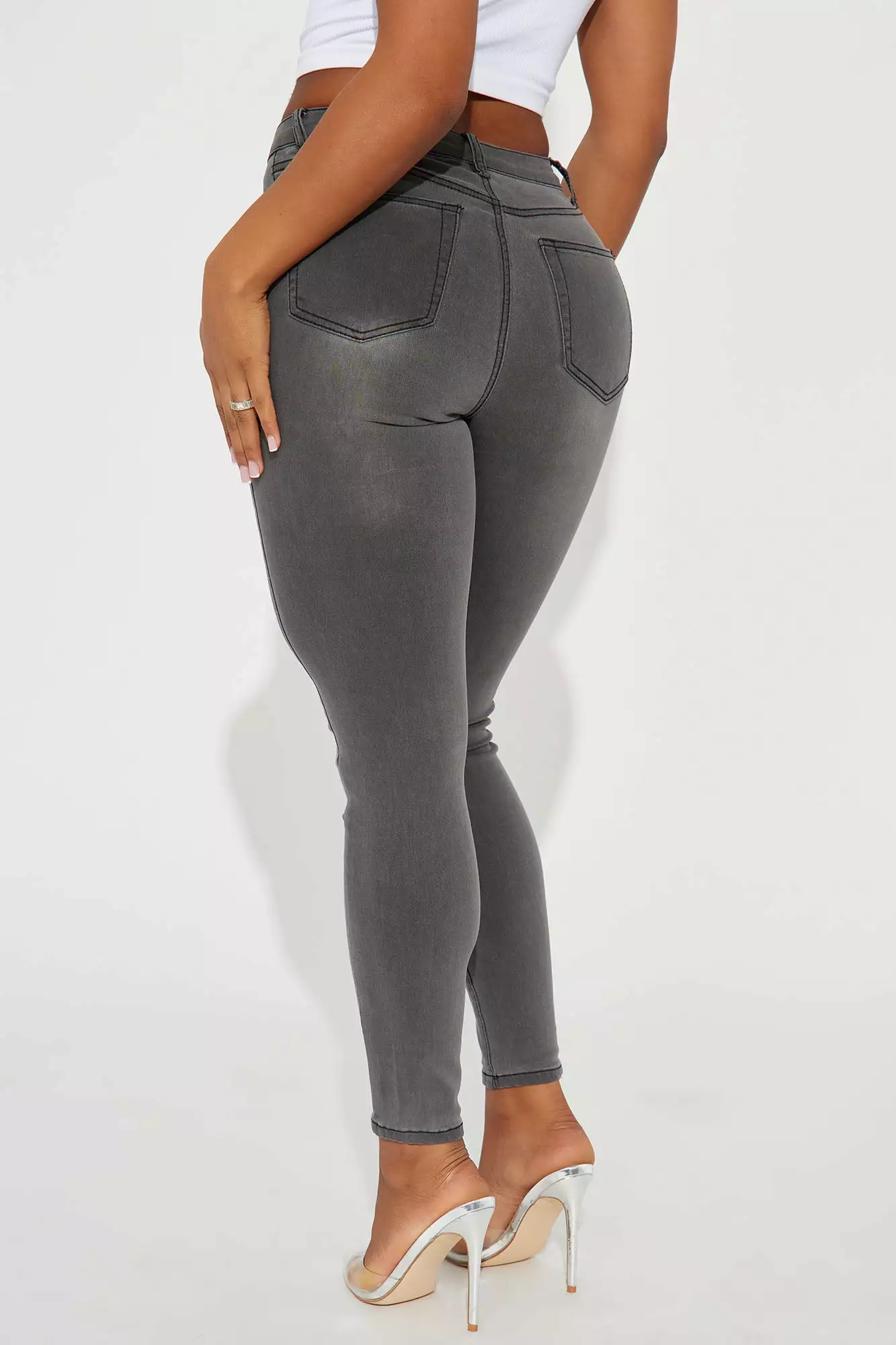 Fashion Nova See You Around Stretch Skinny Jean - Black Wash 5 Fashion Nova See You Around Stretch Skinny Jean - Black Wash - Image 3