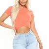 Fashion Nova Holly Twist Front Tee - Orange 1 Fashion Nova Holly Twist Front Tee - Orange -Fashion Nova Sales 02 01 21Studio1 CE MJ 12 03 59 13 RT70358 Orange 32971 JK