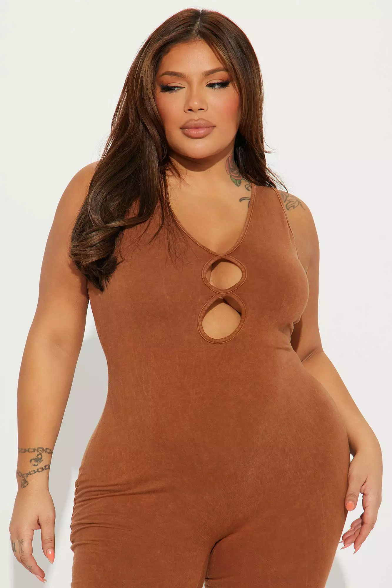 Fashion Nova Jasmine Mineral Wash Jumpsuit - Brown 7 Fashion Nova Jasmine Mineral Wash Jumpsuit - Brown - Image 5