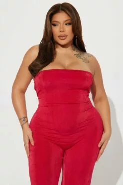 Fashion Nova Zinnia Slinky Jumpsuit - Red 12 Fashion Nova Zinnia Slinky Jumpsuit - Red -Fashion Nova Sales 02 03 23Studio4 KS CG 11 15 01 3 KSJ5297 Red 7241 PLUS SG