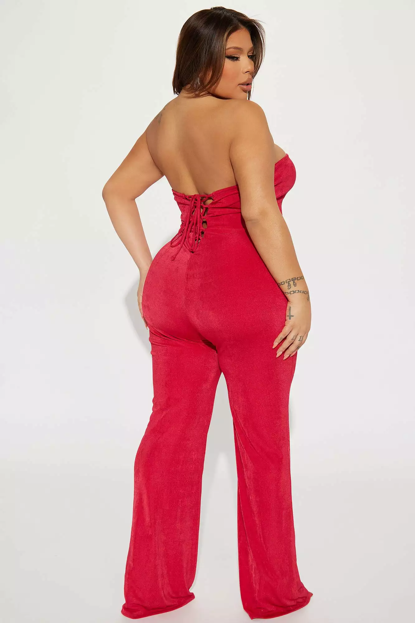 Fashion Nova Zinnia Slinky Jumpsuit - Red 8 Fashion Nova Zinnia Slinky Jumpsuit - Red - Image 6