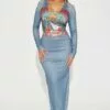 Fashion Nova Arizona Dreaming T-Shirt Maxi Dress - Grey