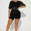 Fashion Nova Clear Days 3 Piece Biker Short Set - Black -Fashion Nova Sales 02 07 23Studio4 KF IM 13 36 45 55 HKTTP22236 Black R 10552 EH
