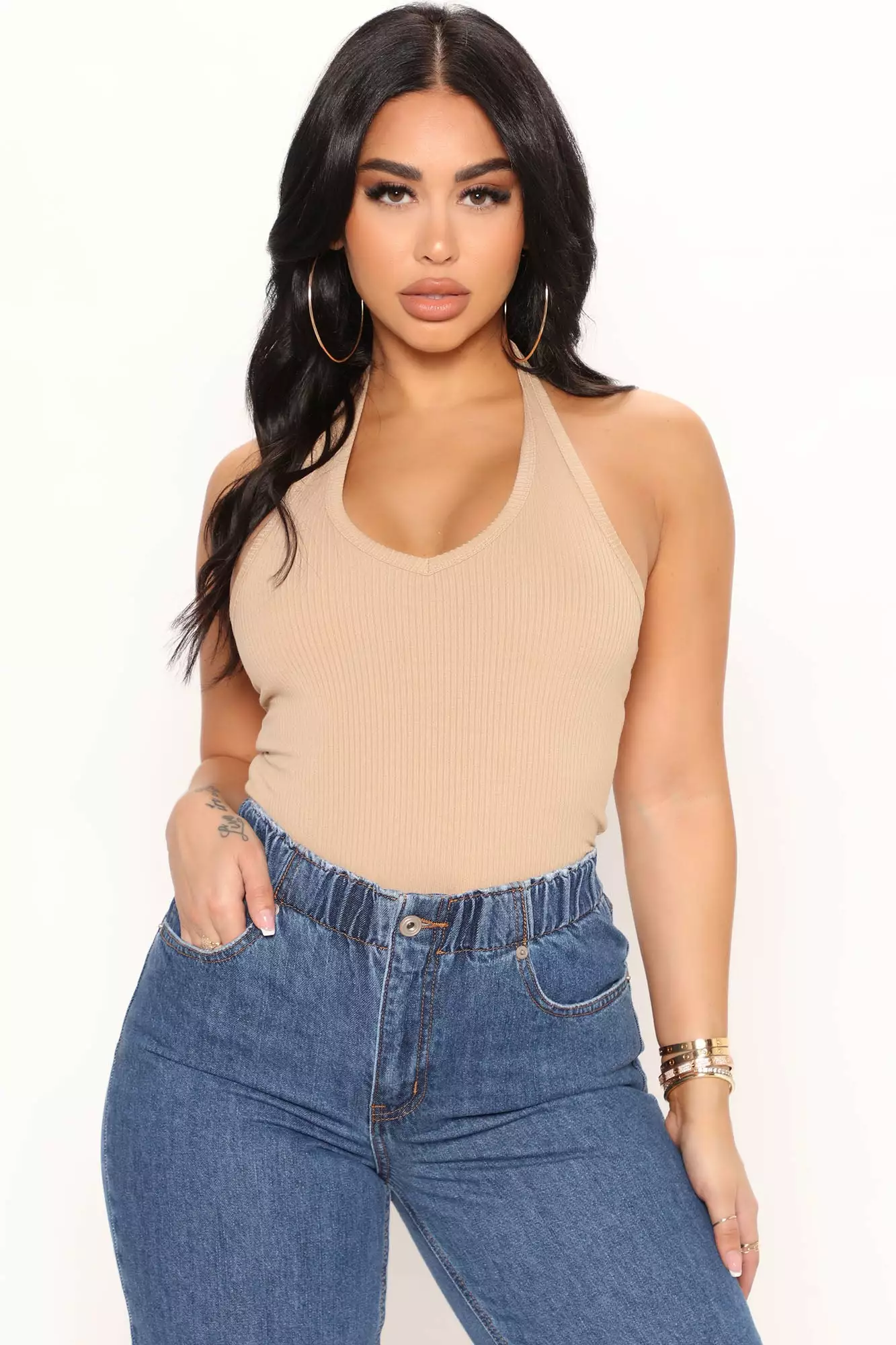 Fashion Nova The New You Halter Top - Khaki 3 Fashion Nova The New You Halter Top - Khaki