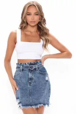 Fashion Nova Hailey Crop Tank - White