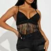 Fashion Nova Fionna Fringe Top - Black -Fashion Nova Sales 02 09 23Studio1 RM SS 10 32 02 10 T9362FN Black 15261 DG
