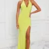 Fashion Nova Lulu Maxi Dress - Lime