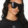 Fashion Nova Can't Be Bothered Sunglasses - Black -Fashion Nova Sales 02 10 20 Studio 3 BR LE 11 08 03 15 KP90360 Black P 0267 JK