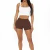 Fashion Nova Plain Jane Mini Shorts - Chocolate 1 Fashion Nova Plain Jane Mini Shorts - Chocolate -Fashion Nova Sales 02 10 21Studio3 MS OD 15 00 33 70 RB4012 Chocolate 0984 NT