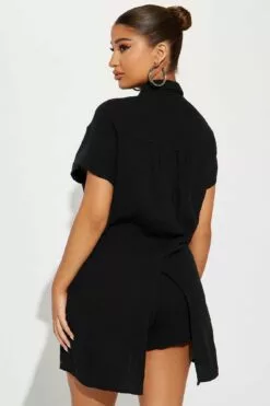 Fashion Nova For The Weekend Short Set - Black -Fashion Nova Sales 02 10 23Studio2 KJ AC 10 17 02 7 HF23F547SET Black 0984 EH