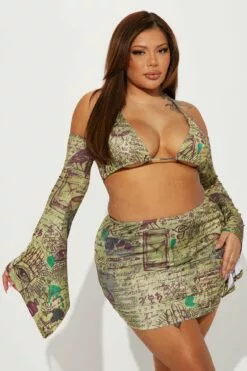 Fashion Nova Miss Adventure 3 Piece Skirt Set - Green/combo -Fashion Nova Sales 02 10 23Studio4 KS SS 11 57 11 42 YBS1555N Greencombo 13316 PLUS ES