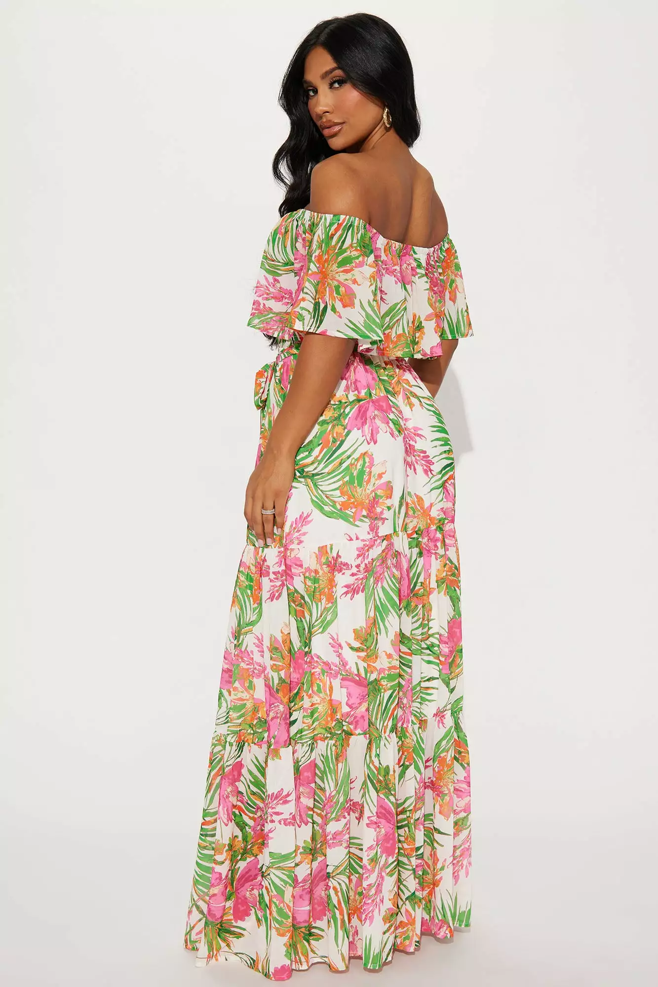 Fashion Nova Summer Tropics Maxi Dress - White/combo 5 Fashion Nova Summer Tropics Maxi Dress - White/combo - Image 3