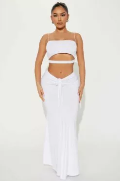 Fashion Nova All You Wanted Maxi Skirt - White