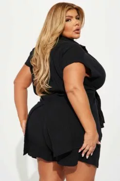 Fashion Nova For The Weekend Short Set - Black -Fashion Nova Sales 02 14 23Studio6 DD CM 12 09 42 19 HF23F547SET Black 7173 PLUS DG