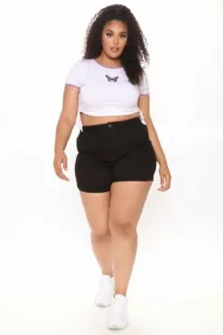 Fashion Nova Shape Shift Shorts - Black -Fashion Nova Sales 02 15 21Studio2 PA RL 13 56 50 42 SH18064PFN Black P PLUS1 KL