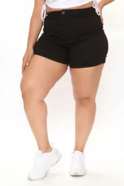 Fashion Nova Shape Shift Shorts - Black -Fashion Nova Sales 02 15 21Studio2 PA RL 13 56 50 42 SH18064PFN Black P PLUS4 KL