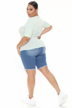 Fashion Nova Corinna Booty Lifting Denim Bermudas - Medium Blue Wash -Fashion Nova Sales 02 15 21Studio4 MS T 11 38 34 29 M104768 MediumBlueWash 23671 PLUS EH