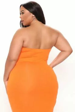 Fashion Nova Rhianna Tube Dress - Orange -Fashion Nova Sales 02 15 22Studio3 ME MS 10 31 28 29 JD16295 Orange P 1298 PLUS EH