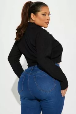 Fashion Nova Ebba Shirt - Black -Fashion Nova Sales 02 15 23Studio4 KF AC 14 39 32 63 ZDNV310008 Black 17027 PLUS SG