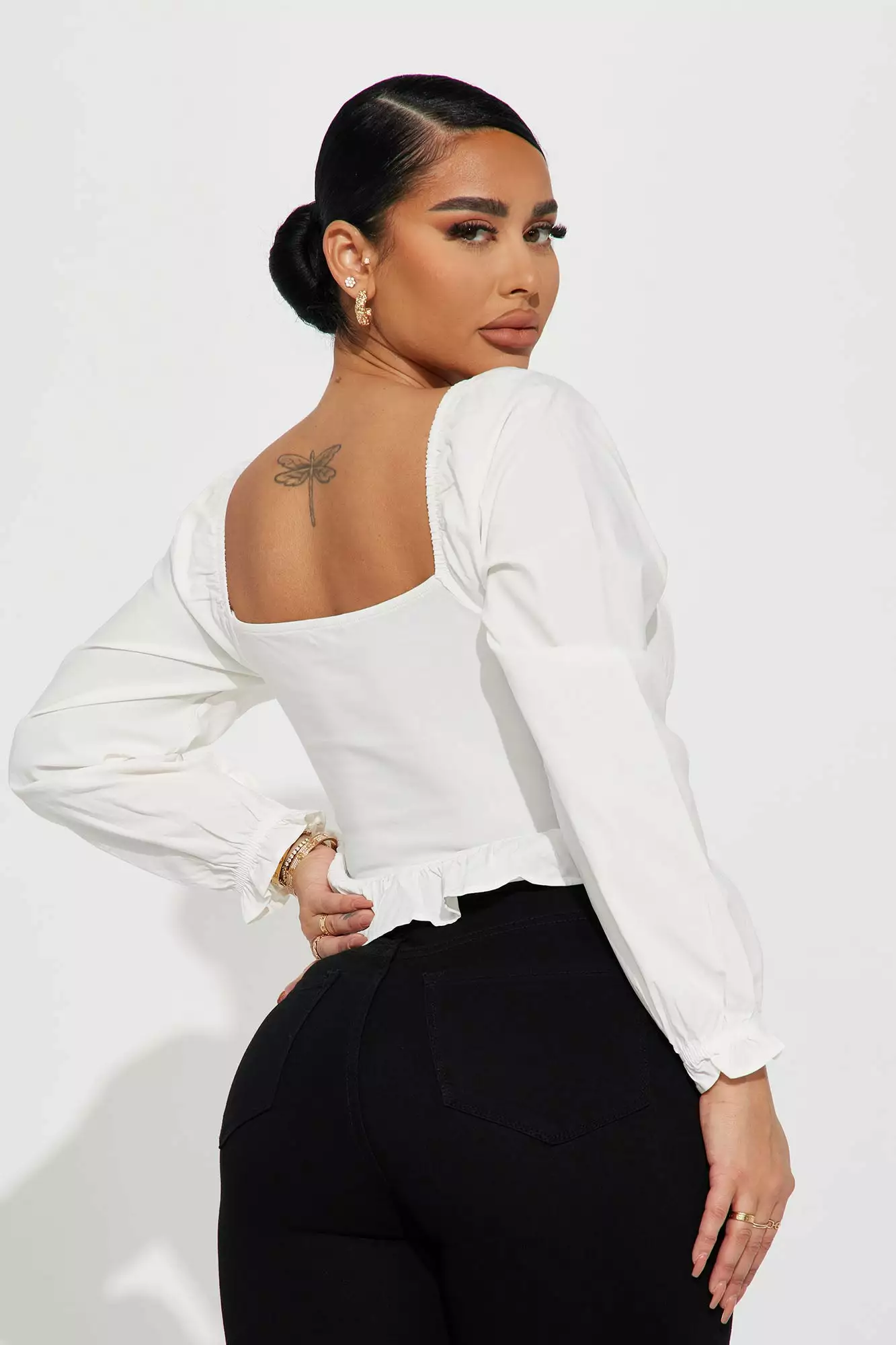 Fashion Nova Sunday Morning Routine Blouse Top - White 5 Fashion Nova Sunday Morning Routine Blouse Top - White - Image 3