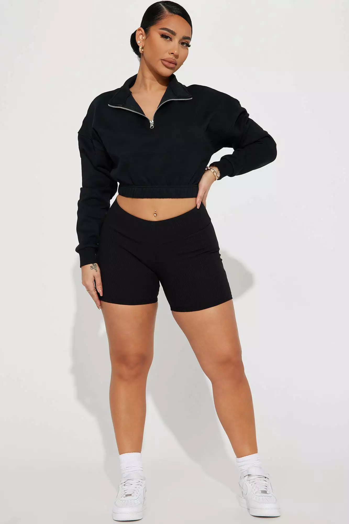 Fashion Nova All Day Ribbed Short - Black 3 Fashion Nova All Day Ribbed Short - Black