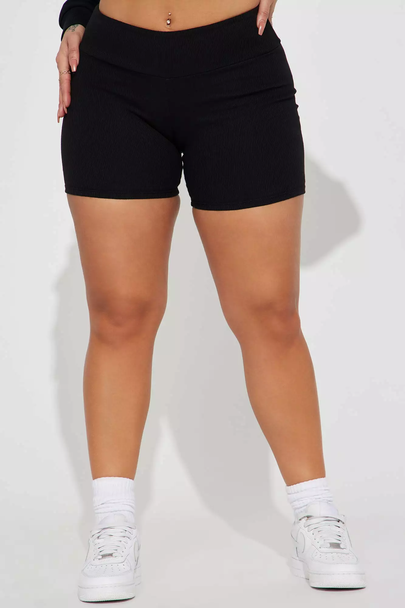 Fashion Nova All Day Ribbed Short - Black 4 Fashion Nova All Day Ribbed Short - Black - Image 2