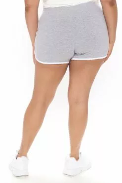 Fashion Nova Play Fun Dolphin Short - Heather Grey -Fashion Nova Sales 02 16 21Studio4 MS 13 47 41 39 PX0009 HeatherGrey 52933 PLUS KL