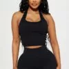 Fashion Nova Go Getter Lounge Top - Black