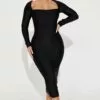 Fashion Nova Resist Temptation Midi Dress - Black -Fashion Nova Sales 02 17 23Studio1 KS BD 14 13 53 63 D8809 Black 0782 EH