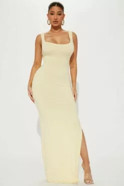 Fashion Nova Sloane Maxi Dress - Yellow