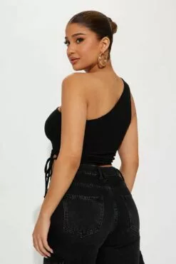 Fashion Nova Luna One Shoulder Cropped Tank - Black -Fashion Nova Sales 02 17 23Studio8 TA AC 09 16 09 69 74269 Black 12634 MP