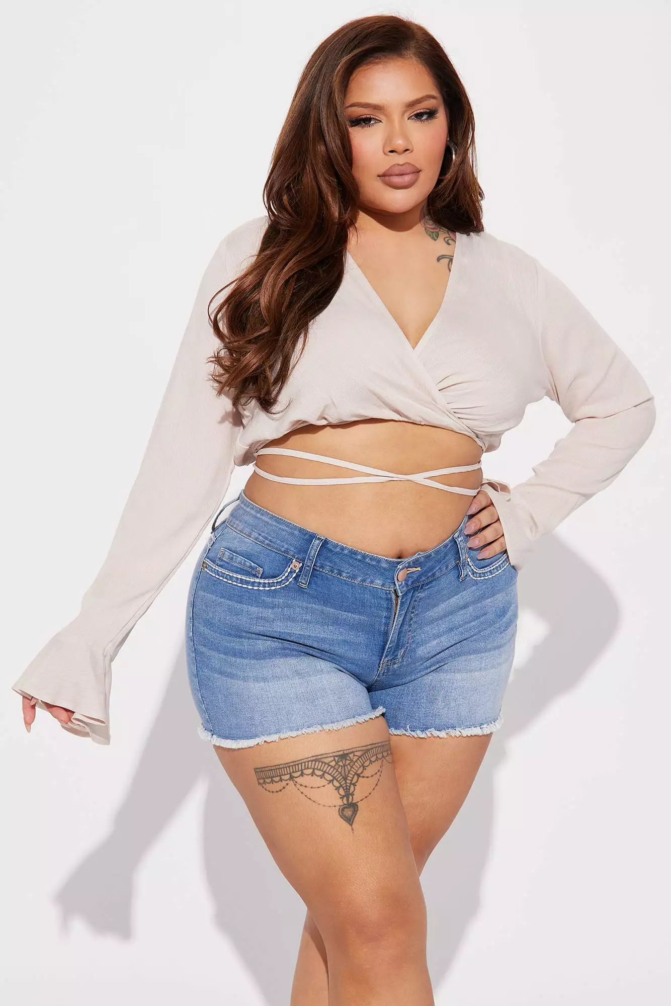 Fashion Nova Isolde Blouse Top - Beige 6 Fashion Nova Isolde Blouse Top - Beige - Image 4