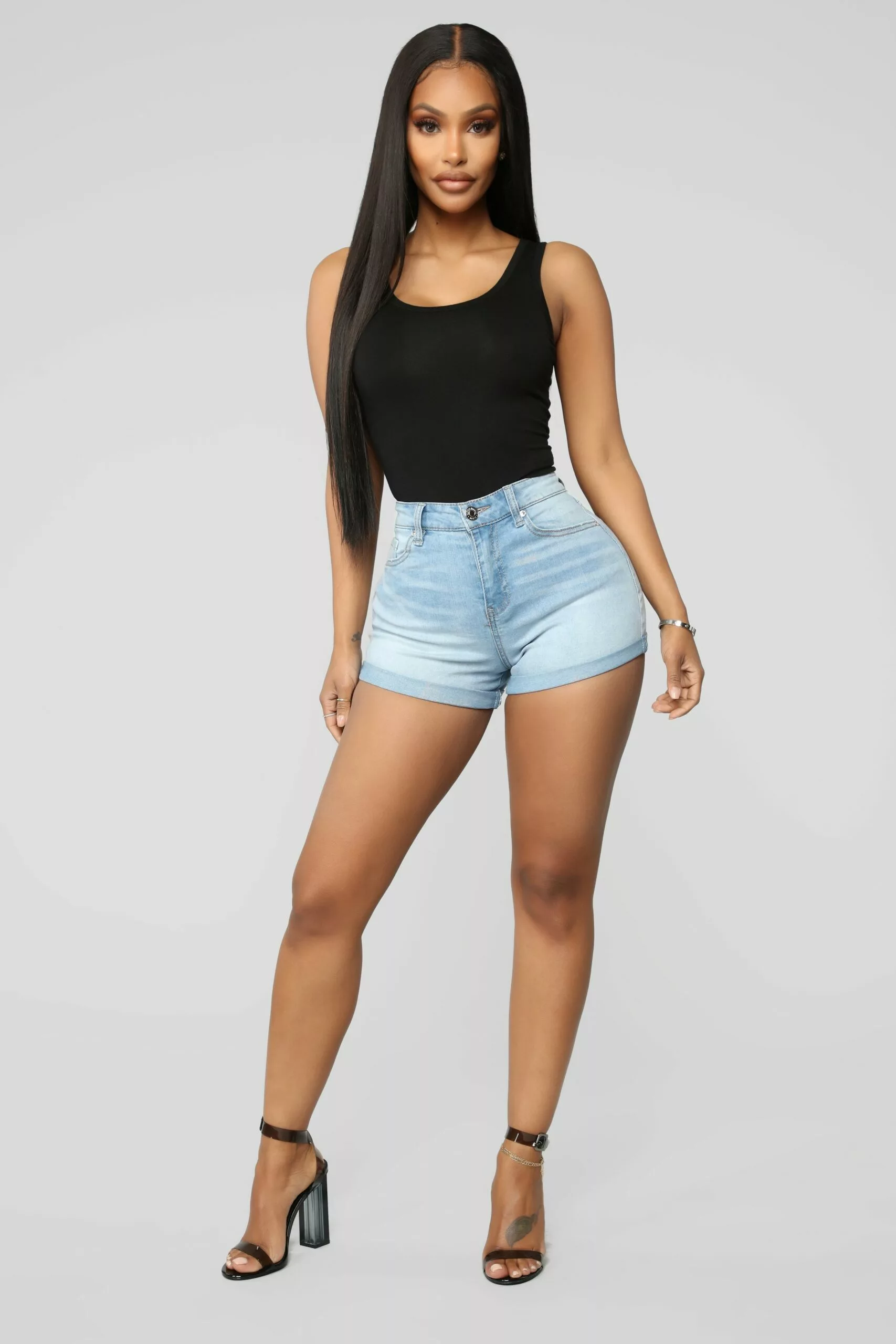 Fashion Nova Try To Keep Up Denim Shorts - Light Blue Wash 4 Fashion Nova Try To Keep Up Denim Shorts - Light Blue Wash - Image 2