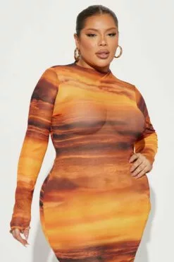 Fashion Nova Sunset Views Midi Dress - Orange/combo -Fashion Nova Sales 02 20 23Studio4 KP AC 13 53 10 38 HKD22020 Orangecombo 19326 PLUS WG
