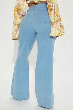 Fashion Nova Golden Hour Pintuck High Rise Wide Leg Jeans - Light Blue Wash -Fashion Nova Sales 02 20 23Studio7 CB BD 11 56 41 14 T1167A394 MultiColor 0344 DQ