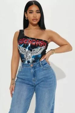 Fashion Nova Legendary Babe Graphic Bodysuit - Black -Fashion Nova Sales 02 20 23Studio7 CB BD 14 25 10 45 T29942 Black 0669 MR