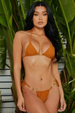 Fashion Nova Bora Bora Bae 2 Piece Bikini - Camel