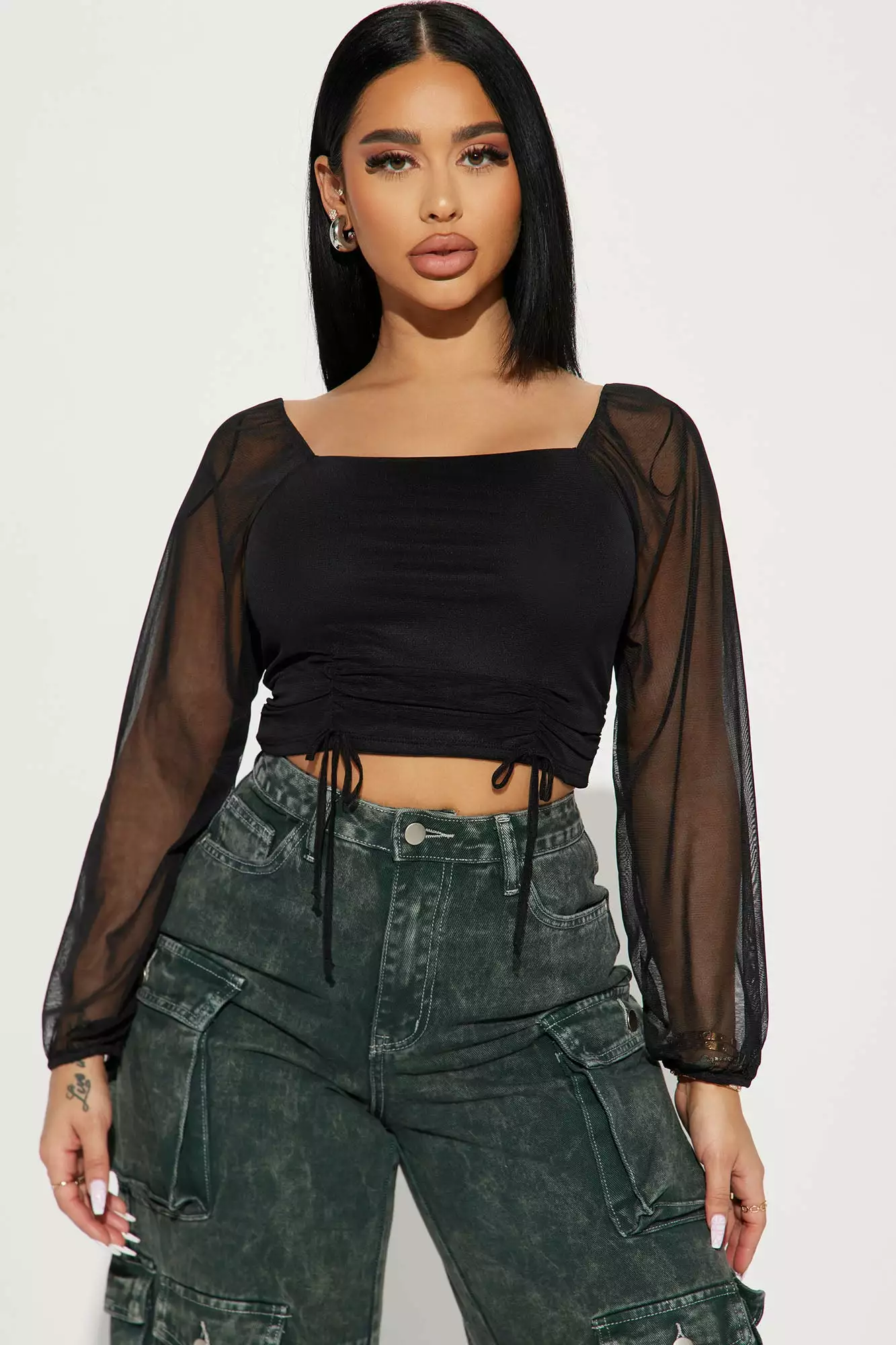 Fashion Nova Amy Mesh Top - Black 3 Fashion Nova Amy Mesh Top - Black