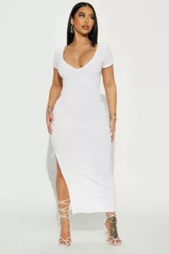 Fashion Nova Gotta Move On Maxi Dress - White